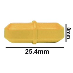 Bel-Art Spinbar® Teflon® 八边形磁力搅拌棒； 25.4 x 8mm，黄色