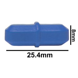 Bel-Art Spinbar® Teflon® 八边形磁力搅拌棒； 25.4 x 8 毫米，蓝色