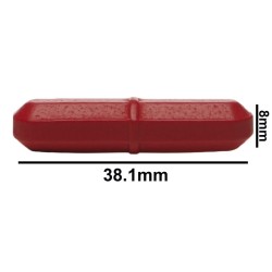 Bel-Art Spinbar® Teflon® 八边形磁力搅拌棒； 38.1 x 8 毫米，红色