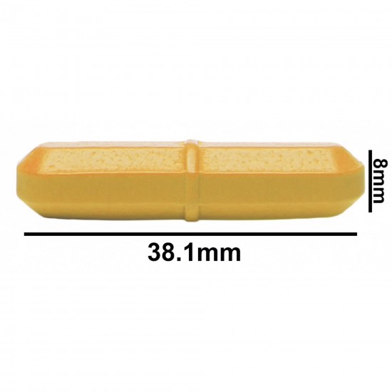 Bel-Art Spinbar® Teflon® 八边形磁力搅拌棒； 38.1 x 8 毫米，黄色
