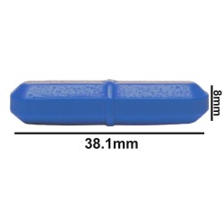 Bel-Art Spinbar® Teflon® 八边形磁力搅拌棒； 38.1 x 8 毫米，蓝色