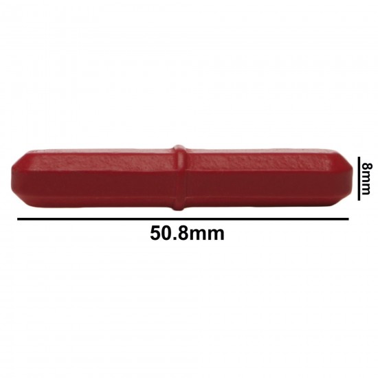 Bel-Art Spinbar® Teflon® 八边形磁力搅拌棒； 50.8 x 8mm，红色
