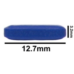 Bel-Art Spinbar® Teflon® 八边形磁力搅拌棒； 12.7 x 3.2 毫米，蓝色