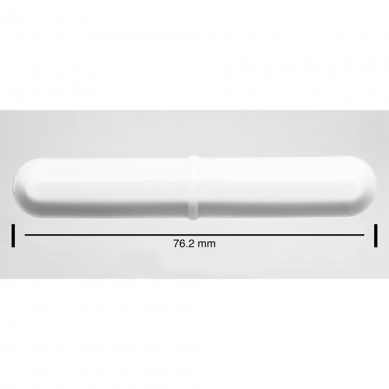 Bel-Art Spinbar® Teflon® 八边形磁力搅拌棒； 76.2 x 12.7 毫米，白色