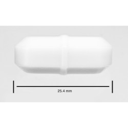Bel-Art Spinbar® Teflon® 八边形磁力搅拌棒； 25.4 x 9.5 毫米，白色