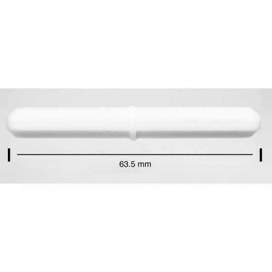 Bel-Art Spinbar® Teflon® 八边形磁力搅拌棒； 63.5 x 8 毫米，白色