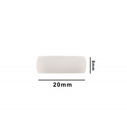 Bel Art Spinbar®Teflon®圆形带锥形端磁性搅拌棒；20 x 8毫米，白色