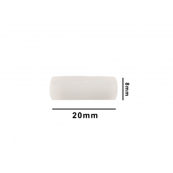Bel Art Spinbar®Teflon®圆形带锥形端磁性搅拌棒；20 x 8毫米，白色