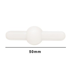 Bel Art Saturn Spinbar®Teflon®磁力搅拌棒；50毫米，白色