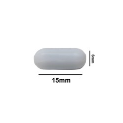 Bel Art Spinbar®Teflon®多边形磁力搅拌棒；15 x 6mm，白色，无枢轴环