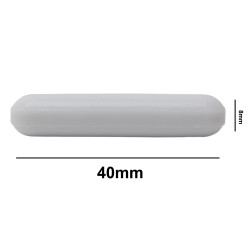 Bel Art Spinbar®Teflon®多边形磁力搅拌棒；40 x 8mm，白色，不带枢轴环