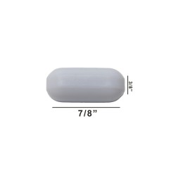 Bel Art Spinbar®Teflon®多边形磁力搅拌棒；⅞ x⅜ 英寸，白色，无枢轴环
