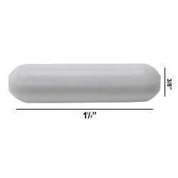 Bel Art Spinbar®Teflon®多边形磁力搅拌棒；1½x⅜ 英寸，白色，无枢轴环