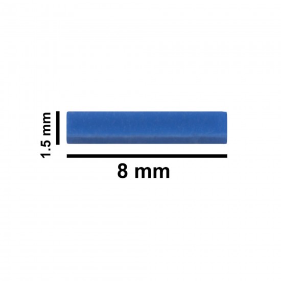 Bel Art Spinbar®Teflon®微型（跳蚤）磁力搅拌棒；8 x 1.5毫米，蓝色