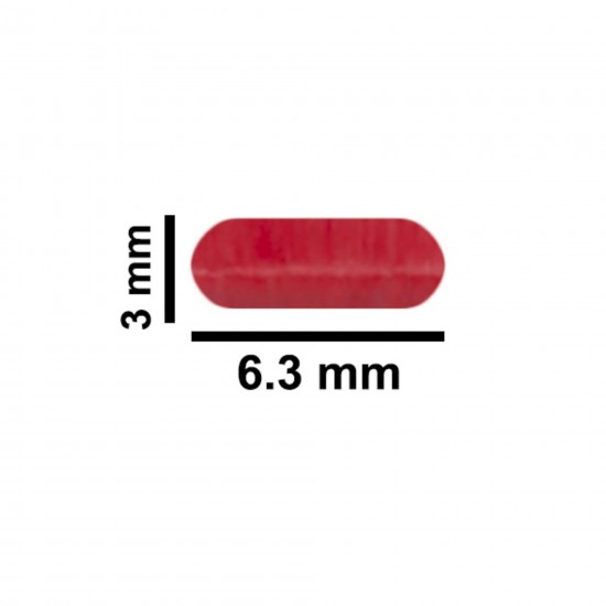 Bel Art Spinbar®Teflon®微型（跳蚤）磁力搅拌棒；6.35 x 3毫米，红色