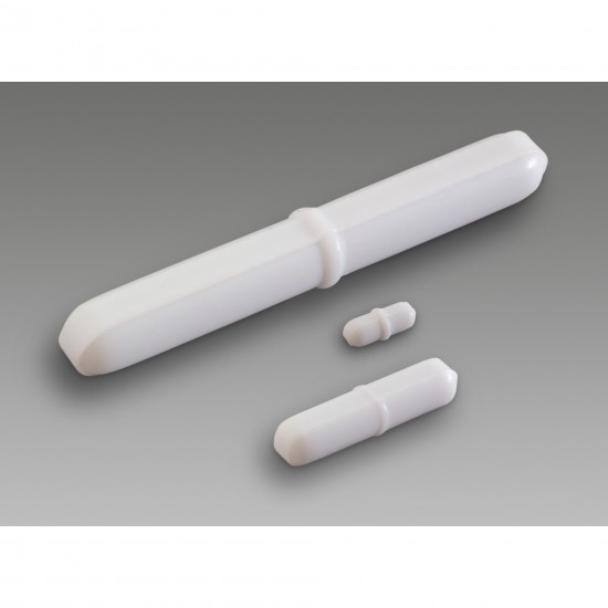 Bel-Art Spinbar® Teflon® 多边形磁力搅拌棒； 20 x 6 毫米，白色，枢轴环