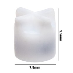 Bel Art Spinfin®Teflon®磁力搅拌棒；7.9 x 9.5毫米，白色