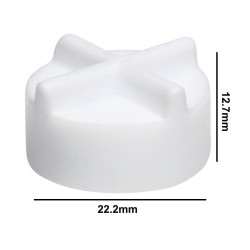 Bel-Art Spinfin® Teflon® 磁力搅拌棒； 22.2 x 12.7 毫米，白色