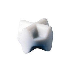 Bel-Art Double Spinfin® Teflon® 磁力搅拌棒； 12.7 x 12.7 毫米，白色