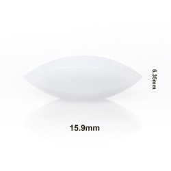 Bel-Art Spinbar® Teflon® 椭圆（蛋形）磁力搅拌棒； 15.9 x 6.35 毫米，白色