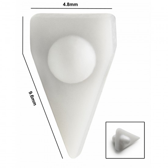Bel-Art Spinvane特氟隆三角磁力搅拌子;5.6 x 9.6 x 4.8毫米，装1 ml小瓶，白色