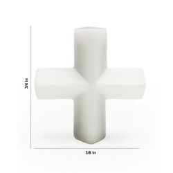 Bel-Art Spinplus® Teflon® 磁力搅拌棒； 19.1 x 9.5 毫米，白色