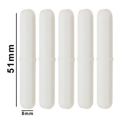 Bel-Art Spinpak Teflon Octagon 磁力搅拌棒； 51 x 8 毫米，白色（5 个一包）