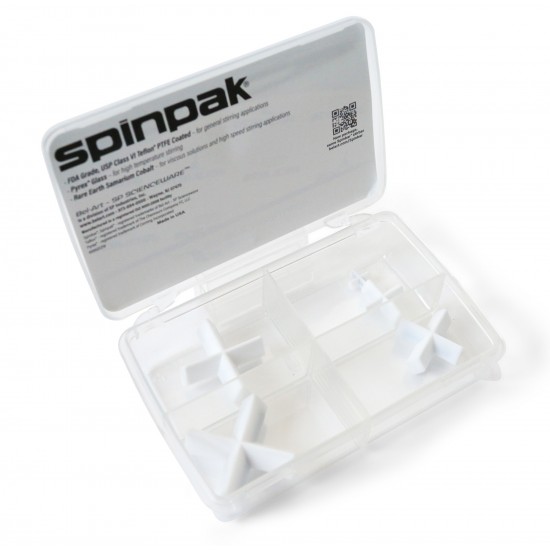 Bel-Art Spinbox® Teflon® Spinplus® 磁力搅拌棒分类（5 件装）
