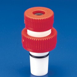 Bel-Art Safe-Lab Joint Tubing Adapter for 24/40 Tapered Joints; 10mm Hole Opening, PTFE