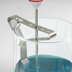 Bel-Art，H-B 烧杯夹液体玻璃温度计支架； 多探头，不锈钢，4 槽