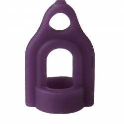 Bel-Art，H-B 玻璃液体温度计非卷装配件，紫色 PVC 塑料，环形顶部（25 件装）