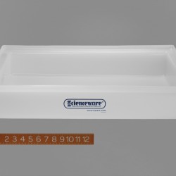 Bel-Art General Purpose Polyethylene Tray with Faucet; 21½ x 25½ x 4 in.