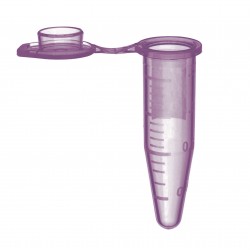 1.5 mL SuperClear® Microcentrifuge Tubes with Extra Large Attached Caps, Purple, in Resealable Bags