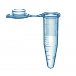 1.5 mL SuperClear® Microcentrifuge Tubes with Extra Large Attached Caps, Blue, in Resealable Bags