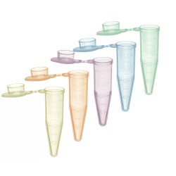 1.5 mL SuperClear® Microcentrifuge Tubes with Extra Large Attached Caps, Assorted Colors, in Resealable Bags