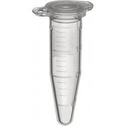 1.7 mL SuperClear® Microcentrifuge Tubes with Attached Caps, Resealable Bags, Sterile