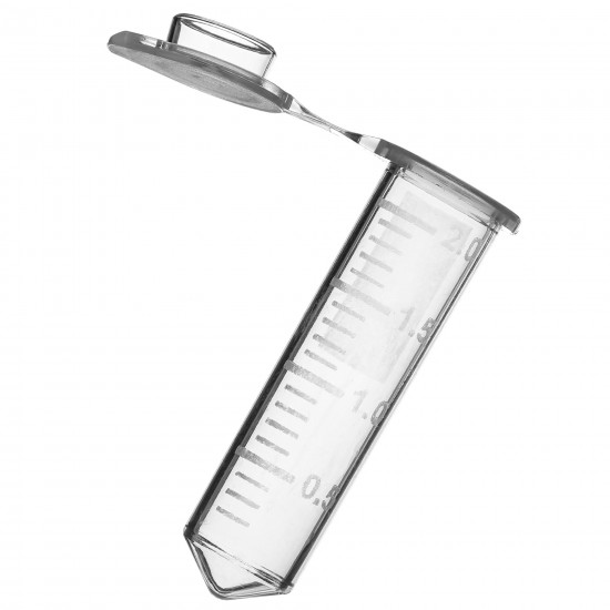 2.0 mL SuperClear® Microcentrifuge Tubes with Attached Caps, Clear, in Resealable Bags