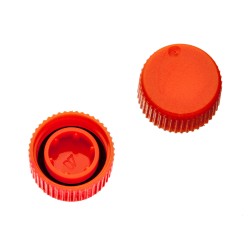 Screw Caps with O-Rings for SuperClear® microtubes, Orange Color, in Bags