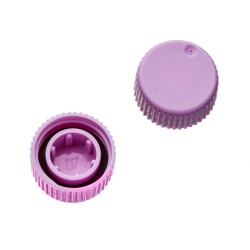 Screw Caps with O-Rings for SuperClear® microtubes, Purple Color, in Bags