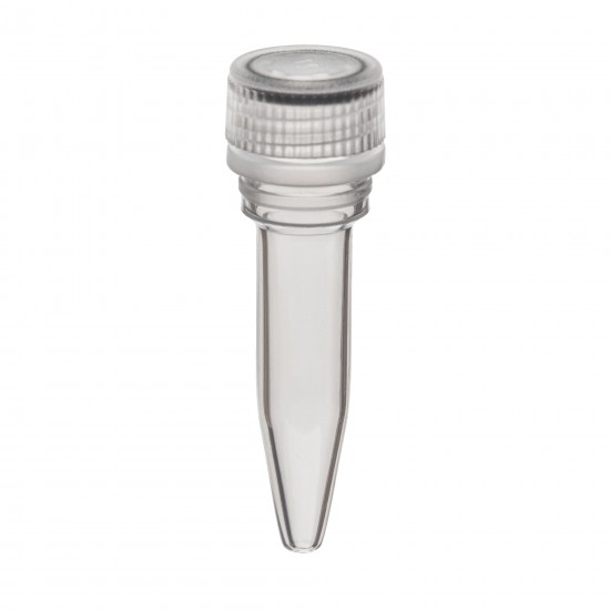 SuperClear® 0.5 mL Screw Cap Microcentrifuge Tubes with Caps, in Resealable Bags