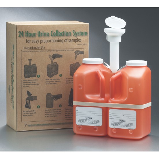 UrineTime™ II 24 Hour Urine Collection System, Case of 4