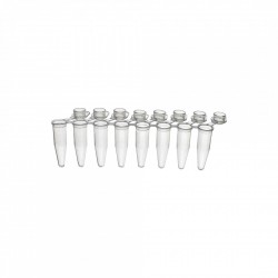 PurePlus® 0.2 mL 8-Well PCR Tube Strips with Individually Attached Bubble Caps, in Bags